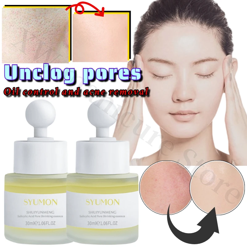 

Salicylic Acid Pore Shrinking Essence Hydrating Moisturizing Mild Repairing Brightening Skin Shrinking Essence Vitamin C Serum