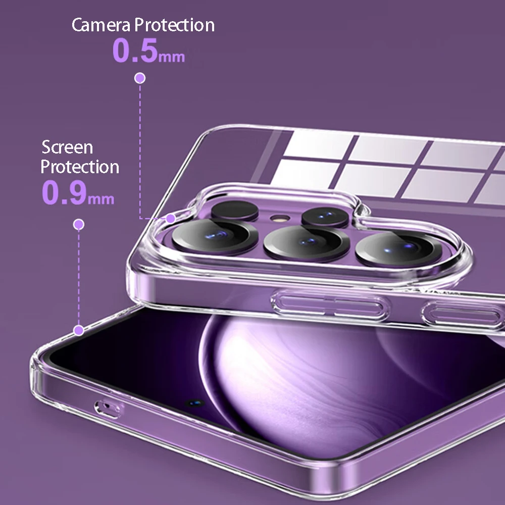 Clear Silicone TPU Soft Back Cover - Transparent Phone Case
