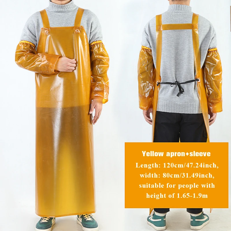 Beef Tendon Oil-proof Waterproof Heavy-duty Butcher Apron Kitchen Apron Vest Labor Insurance Aquatic Work Clothes Unisex