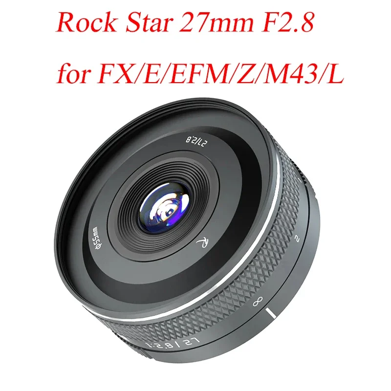 

Astrhori RockStar 27mm F2.8 Large aperture fixed-focus lens camera for Sony E Nikon Z Leica L SIGMA M4/3 Fuji XF Canon EF-M