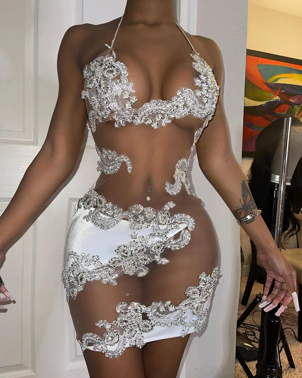 Birthday Dresses For Women Luxury Appliqued Short Prom Gowns Beads Vestidos De Graduaci&oacute;n Party Dress