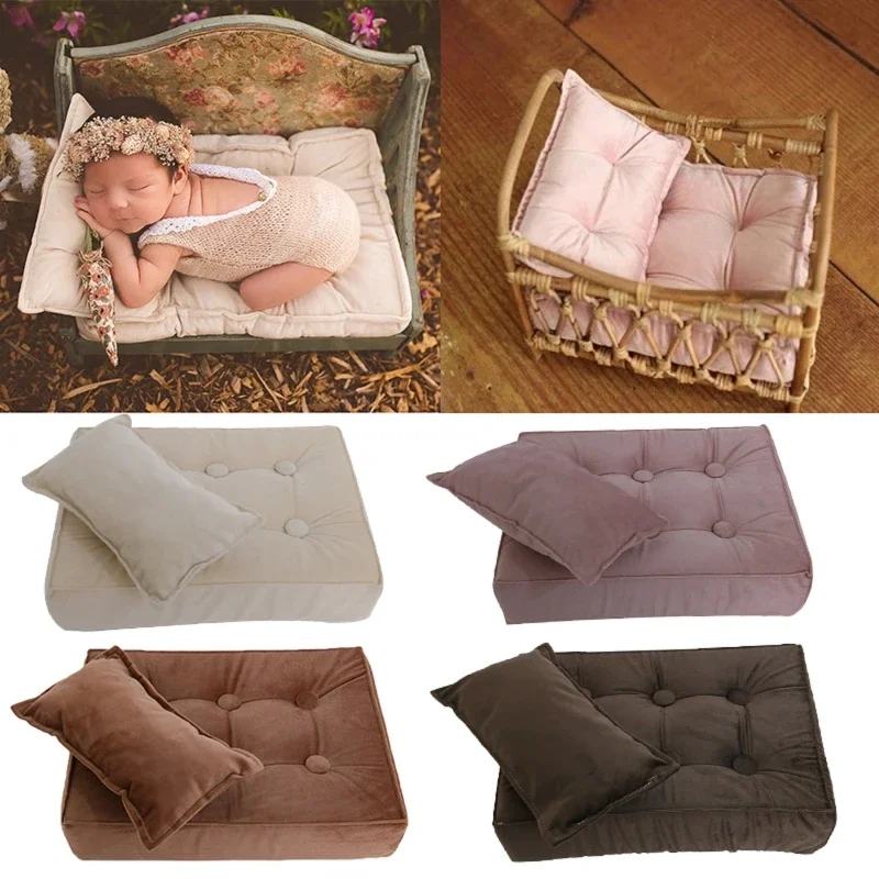 Description Picture 6 of itemNewborn Photography Props Retro Rattan Basket Photo Chair Bebe Shooting Accesories Recien Baby Girl Boy Posing Bed Background