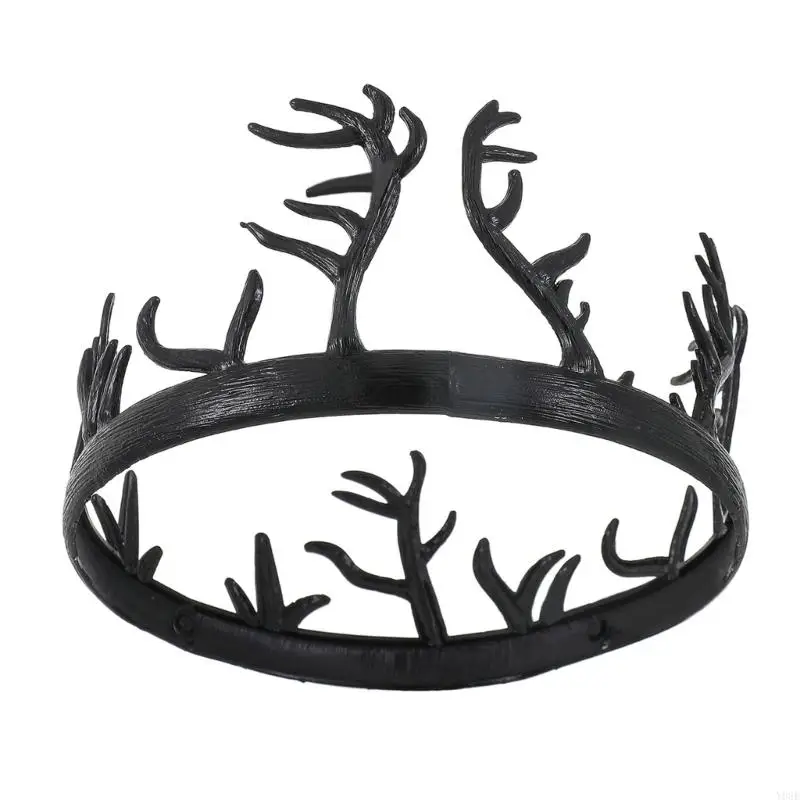 Königliches Geweih-Kopfschmuck, Haarband für Damen und Herren, Mottopartys, Hochzeiten, Halloween-Kostüm-Zubehör, Y08E – Detail 5