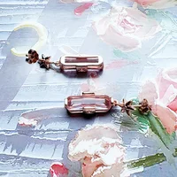 Boucles d'oreilles étoile rose pierre plaquée or Rose, bijoux fins romantiques européens pour femmes, cadeau en argent Sterling 925 véritable 6