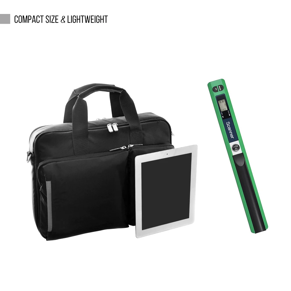 Portable Handheld Wand Wireless Scanner A4 Size 900DPI JPG/PDF Formate LCD Display with Protecting Bag and 8GB TF Card