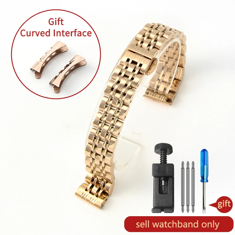 Stainless Steel Watch Strap - Silver, Gold, Rose Gold Options