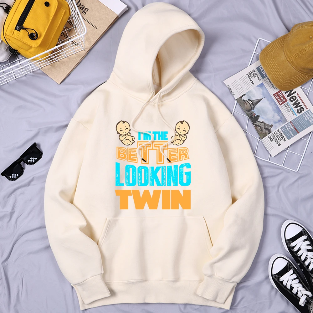 

I'M The Better Looking Twin Men'S Hooded Quality Fashion Hoodies Comfortable Outdoor Hoodie Daily Oversize Men'S Clothing