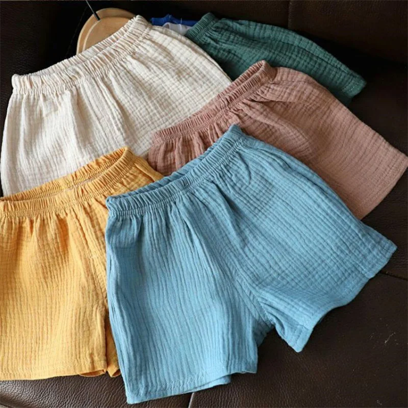 Baby Girls Boys Cotton Linen Shorts Summer Children's Five-point Pants Boys Girls Thin Breathable PP Pants clothing cotton shorts casual shorts