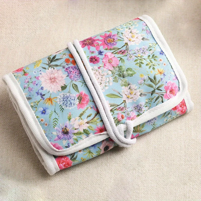 Knitting Tool Organizer DIY Crochet Tool accessories Portable Roll-Up Storage Bag For Crochet Supplies
