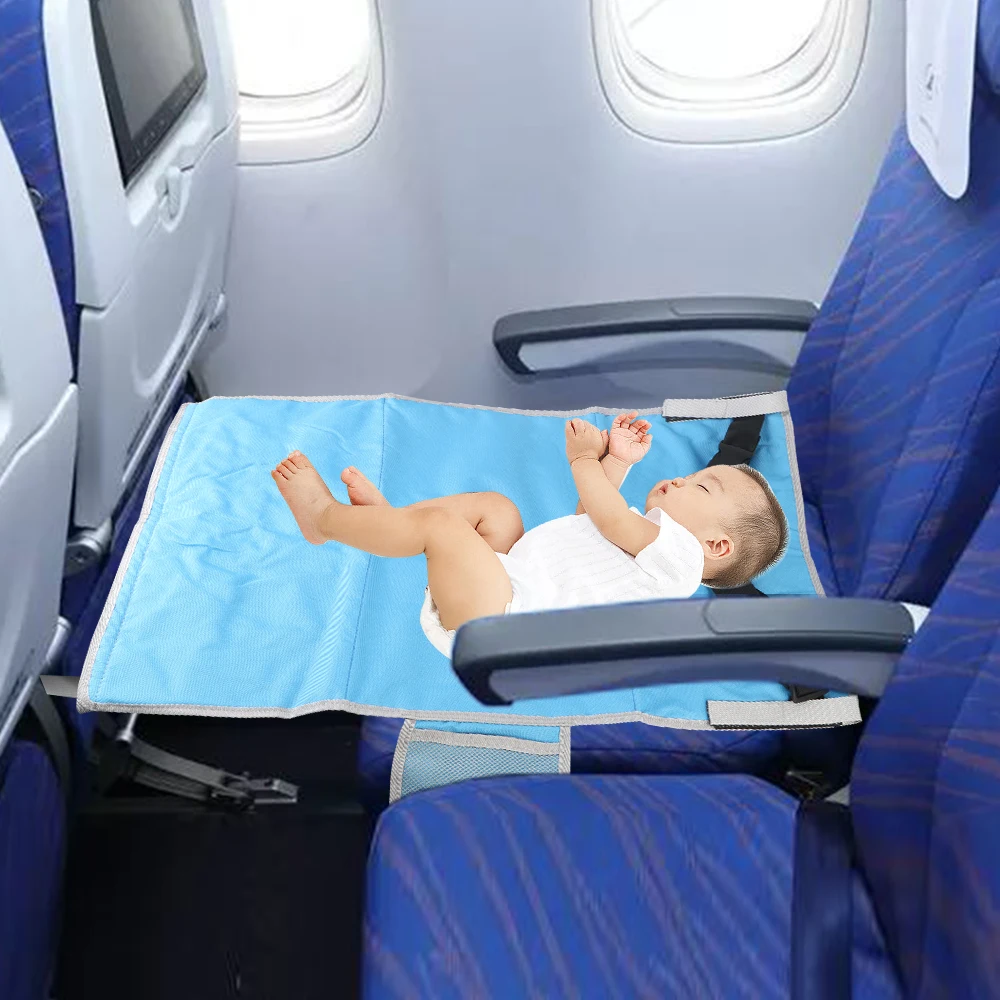 방수 쿠션 자동차 시트 커버 익스텐더 휴대용 어린이 해먹 좌석 벨트 페달이있는 발 다리 받침대  침대 비행기 발판