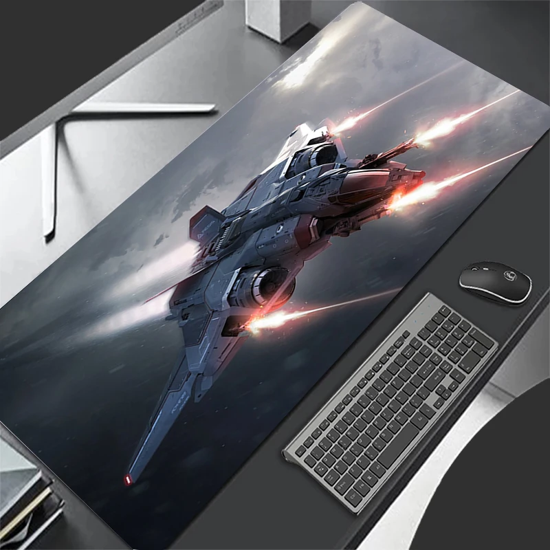Mouse Pad Star Citizen Xxl Mouse Pad 90x40 Non-slip Rubber Keyboard Gaming Mats Playmat Deskpad Computer and Office Mousepad Anime Gamer
