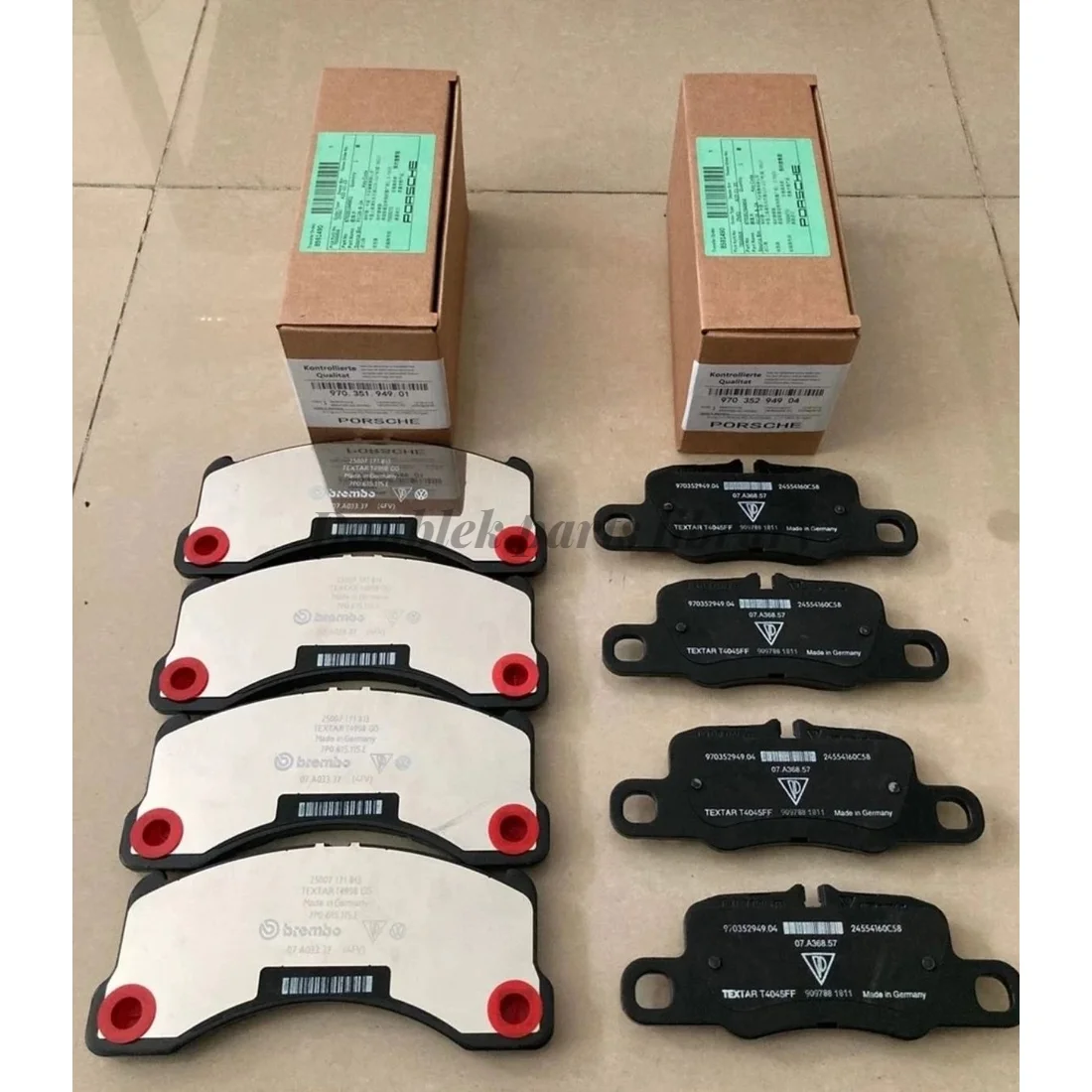 97035194901 97035294904 Front and rear brake pads For Porsche PANAMERA 970
