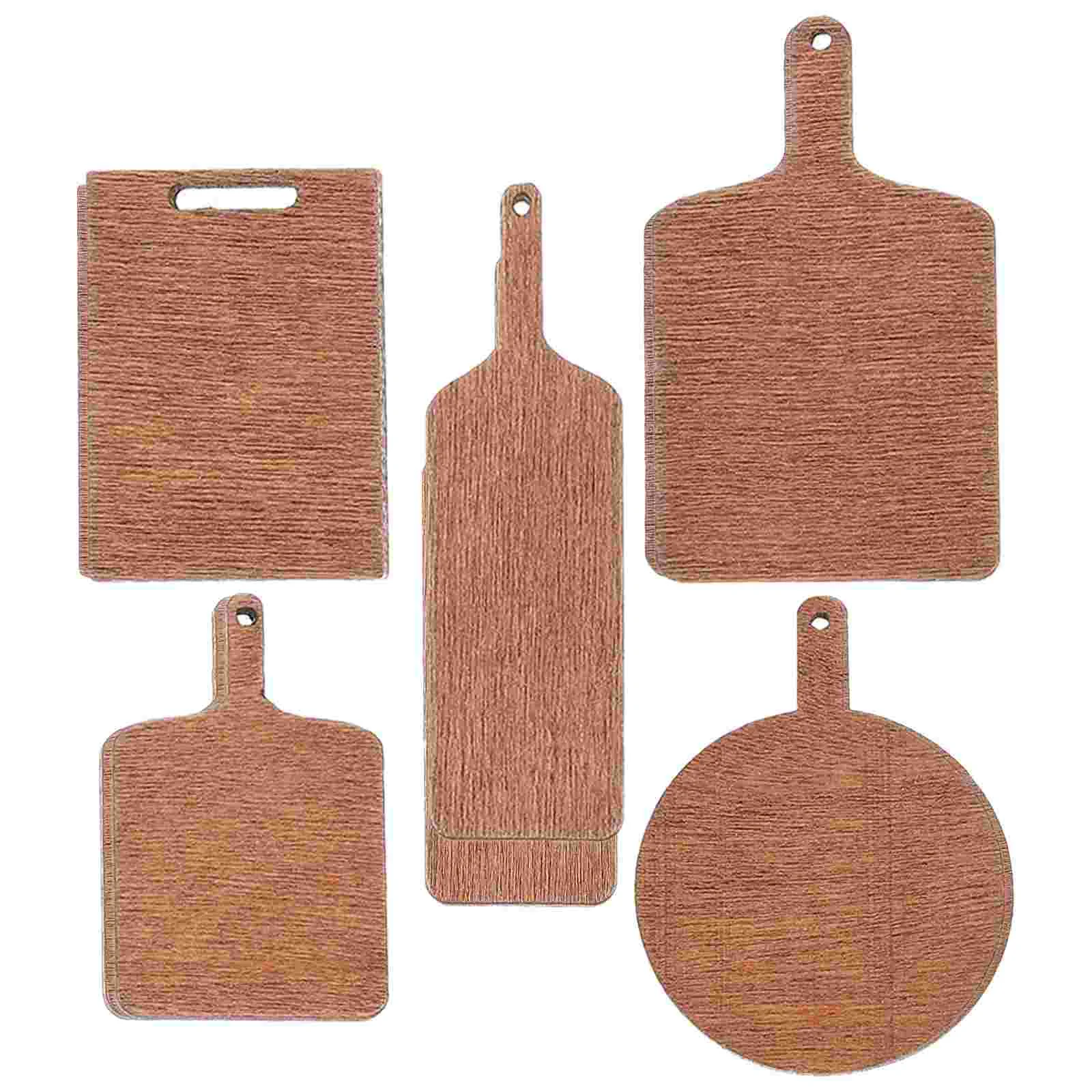 

5pcs House Cutting Board Models Tiny Wooden Chopping Board Adornments