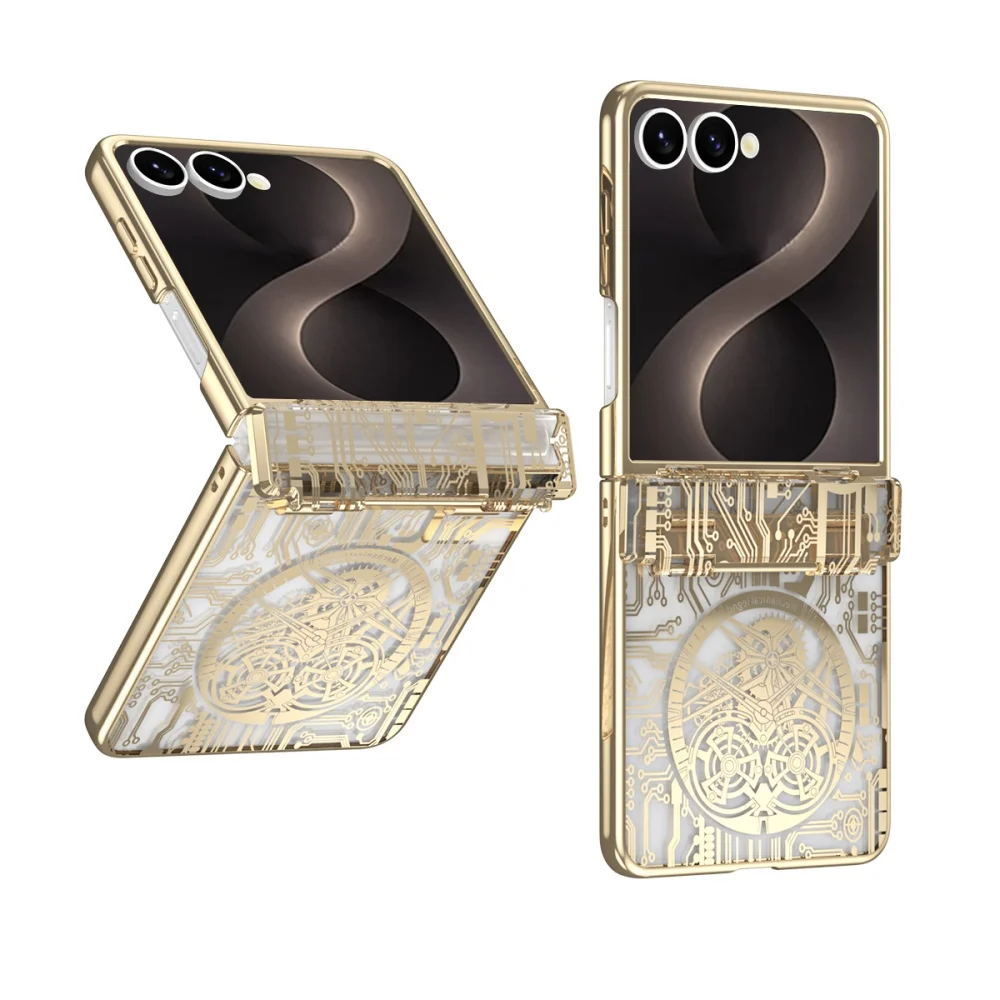 Premium Tempered Glass Screen Protector Case with Mechanical Vacuum Plating Cover