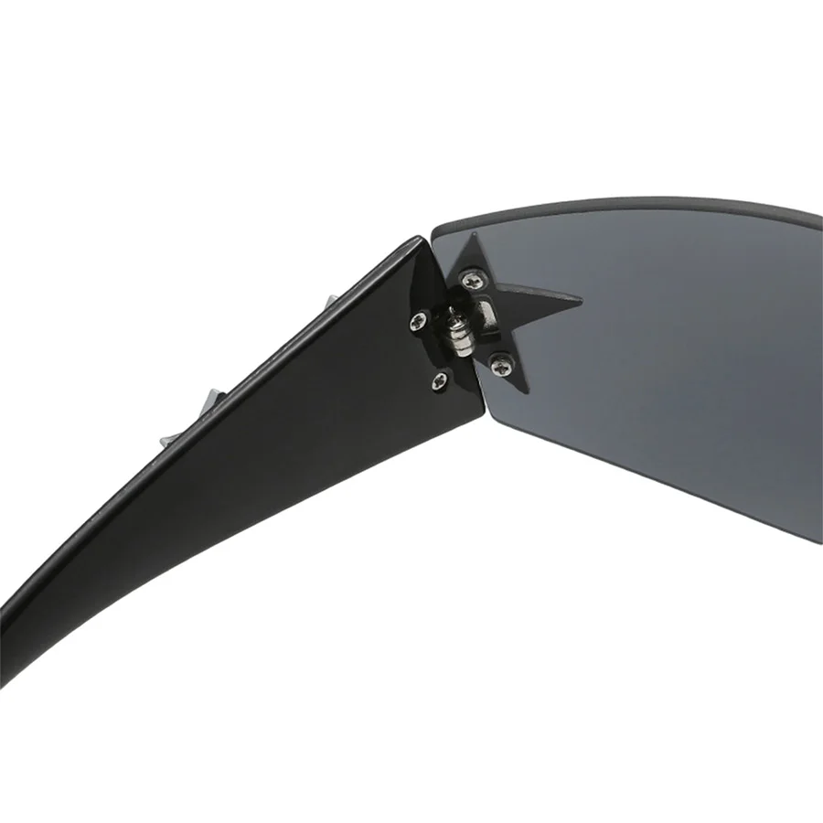 Large Frame Star Wrap Around Fashion Sunglasses - Y2K Style Summer Party Eyewear