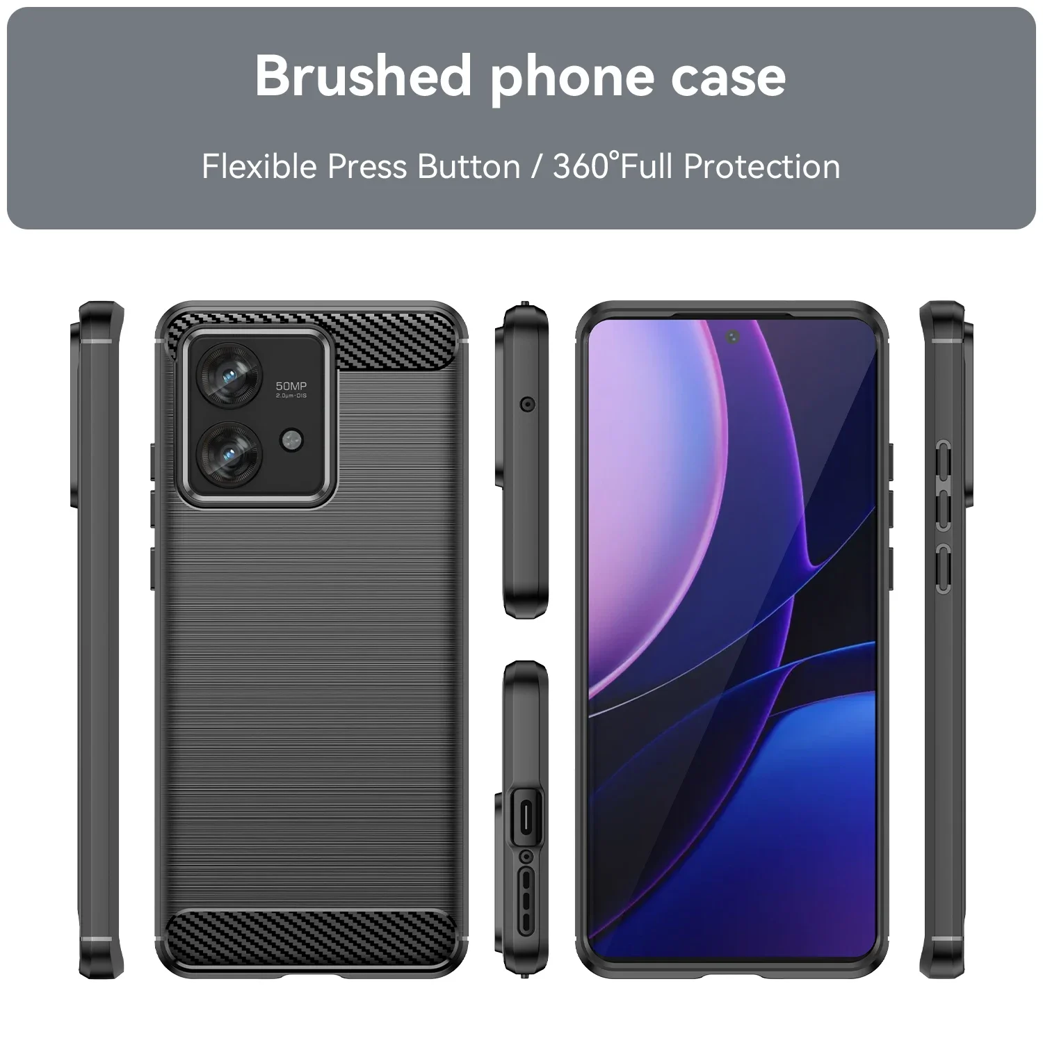 Enhanced Carbon Fiber Texture TPU Shockproof Protective Case