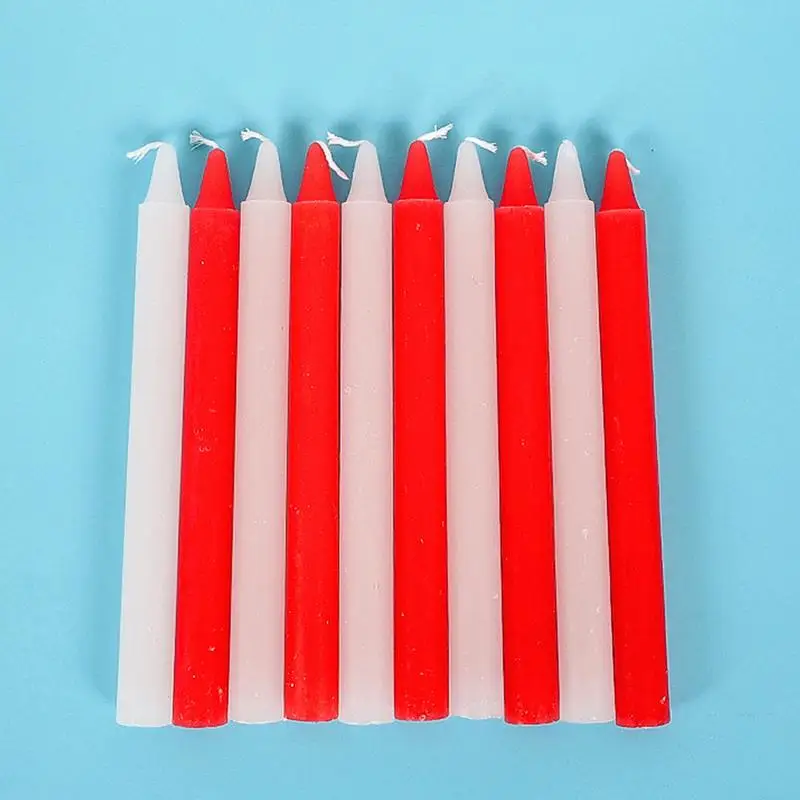 Hot Sale Household Candle Lighting 10X Mini Taper Candles Odorless Lighting Candles For Emergency Wedding Blessing