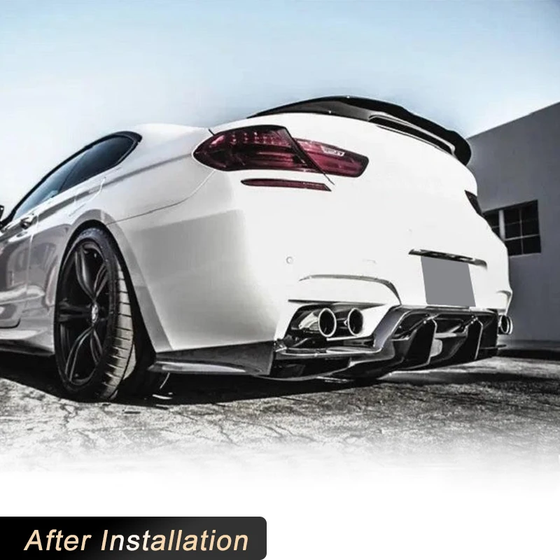 자동차 리어 범퍼 디퓨저 립 스플리터, BMW 6 시리즈 F06 F12 F13 M6 2013 2016 리어 범퍼 디퓨저 립 스포일러 탄소 섬유