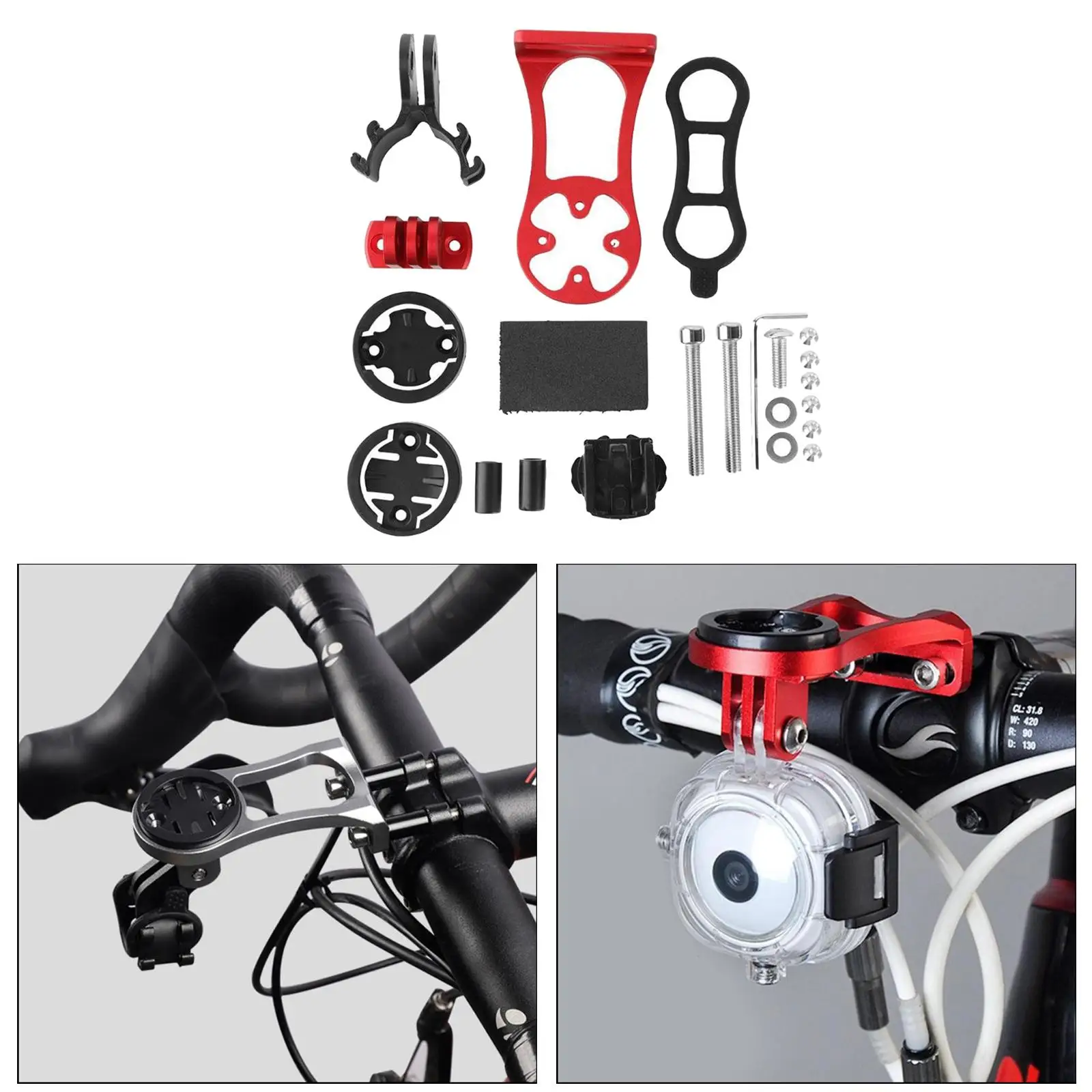 2x Extended Mount, Bike Handlebar Mount Adapter, for Camera