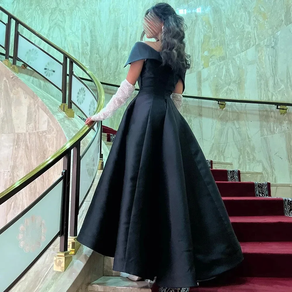 فستان سهرة أنيق من الساتان الكاكي عالي ومنخفض دبي...