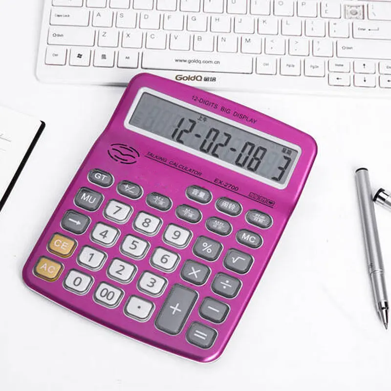 수학 계산기 12자리 전자 계산기 교구 귀여운 계산기 학습 자료 사무용품