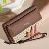 1pc Classic Men's Faux Leather Wallet, Double Layer with Snap Closure, Zippered Card Holder & Photo Compartment, Color blocking 3