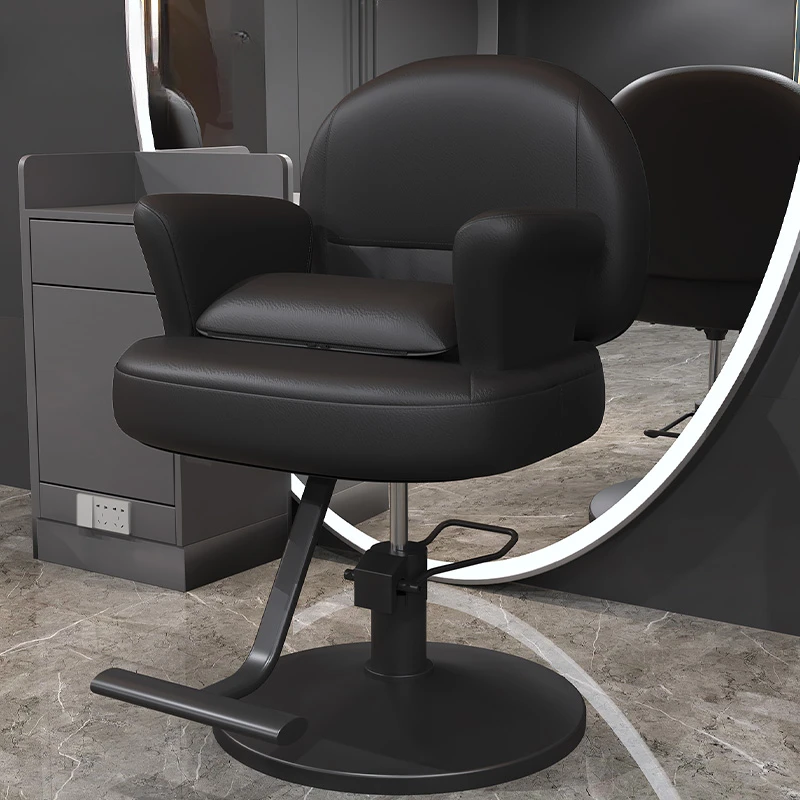 Luxury Beauty Swivel Barber Chairs Makeup Ergonomic Simple Barber Chairs Pedicure Silla Barberia Commercial Furniture YQ50BC