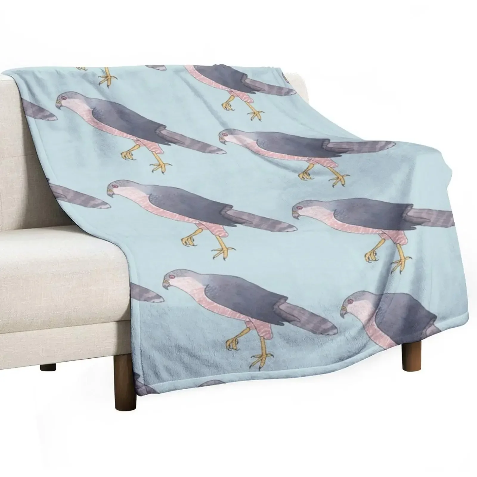 

Купер ястреб вид птиц акварель Животное Искусство бросок одеяло теплое для зимы одеяла на заказ