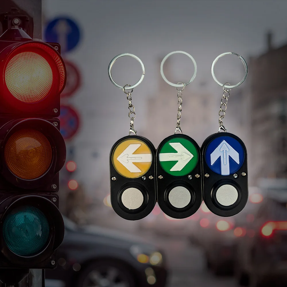 Kreativer Schlüsselanhänger mit Gehweg-Ampelknopf, Klangzubehör, exquisites Geschenk, Gedenkgeschenkanhänger