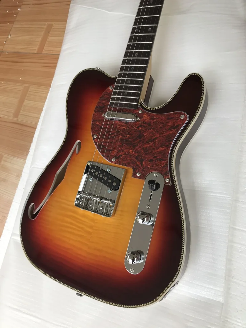 Global classic brand electric guitar,real photos, tiger maple top