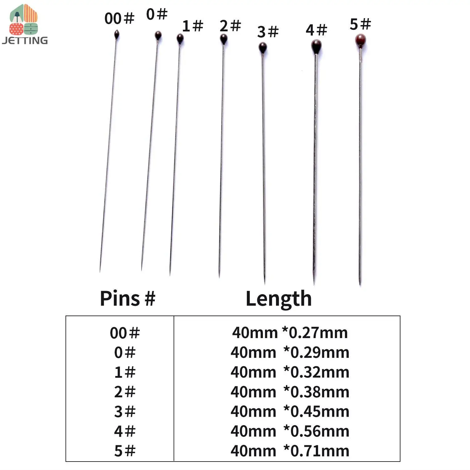 Insect Pins 100Pcs Stainless Steel Specimen Entomology Pins Collections Needle for School Lab Entomology Body Dissection Insect