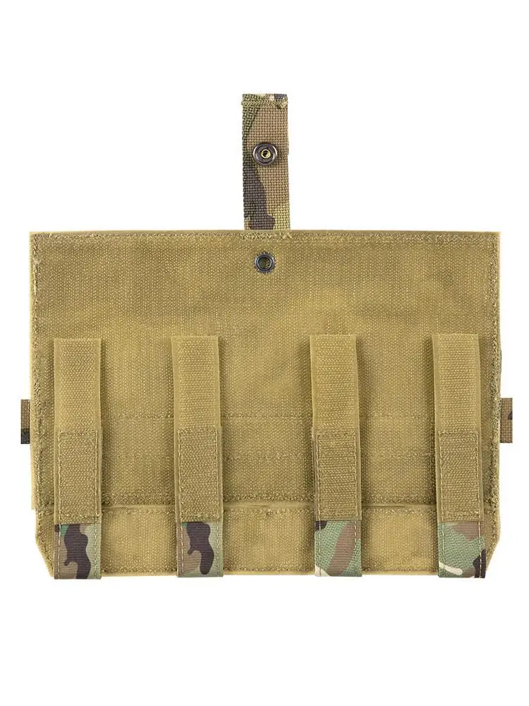 Taktische AVS Magazintasche mit Abnehmbarer Klappe, Molle Flache Dreifach-Magazintasche, Multicam M4 2.0 CPC Weste Frontpanel-Tasche – Detail 4