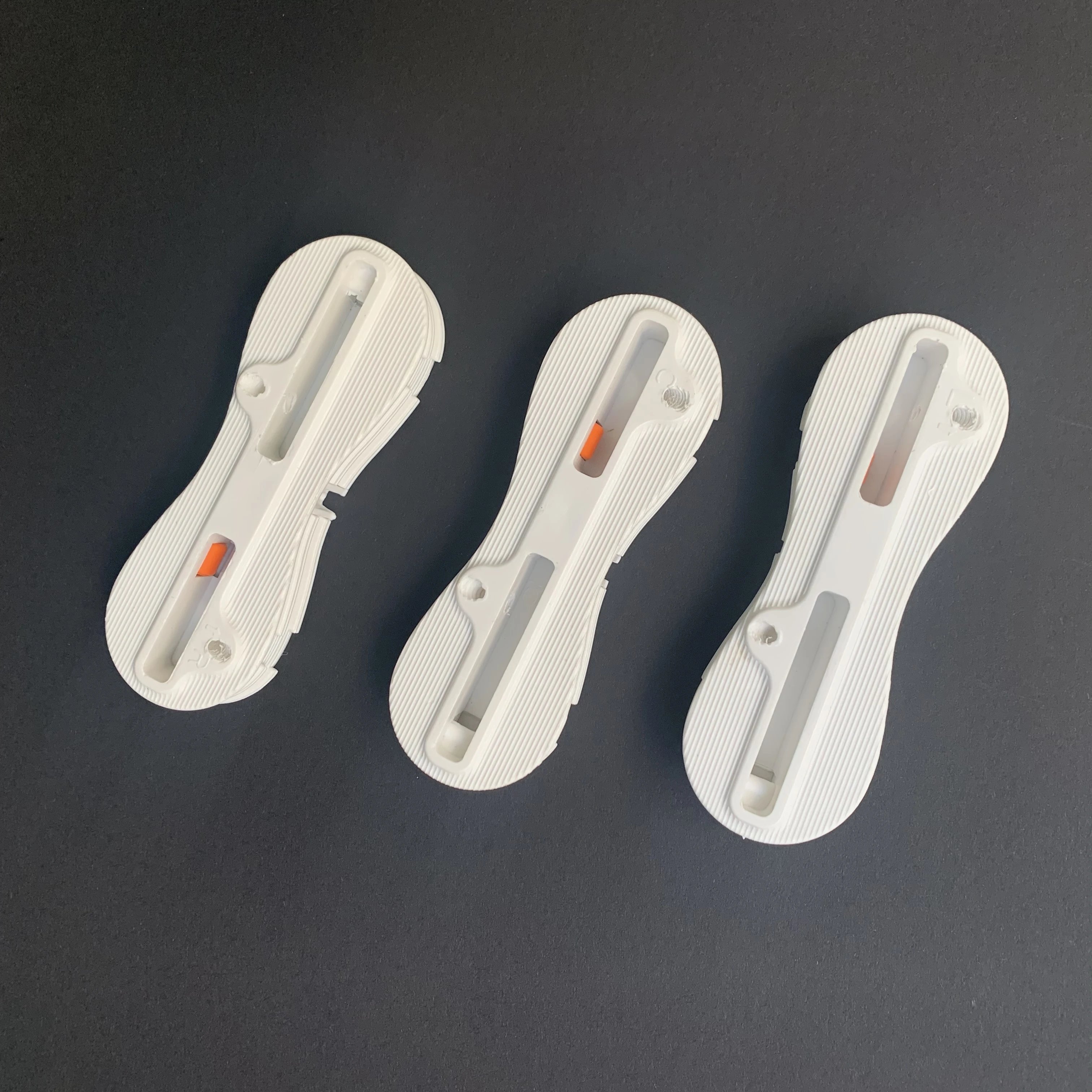 RISECE FCS II Surfboard Fin Box Surf Easy Install Rudder Slot Fin Plug Center 0 Degree + Side 9 Degree White Box 3PCS/SET