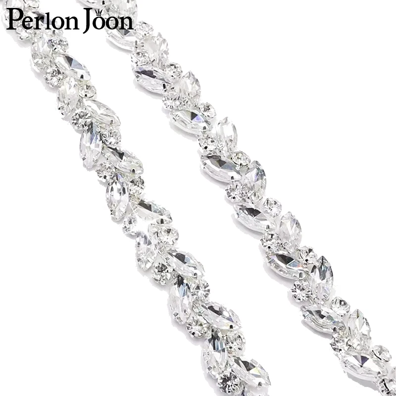 

Цепочка со стразами, листья AB, цвет в ассортименте, 1 ярд, ML108