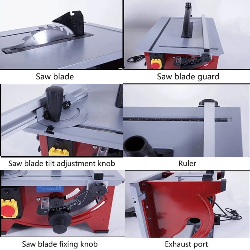 Woodworking Table Saw JF72102 Desktop Multifunctional 210 Mm Table Saw Wooden DIY Electric Circular Angle Adjustable 220V