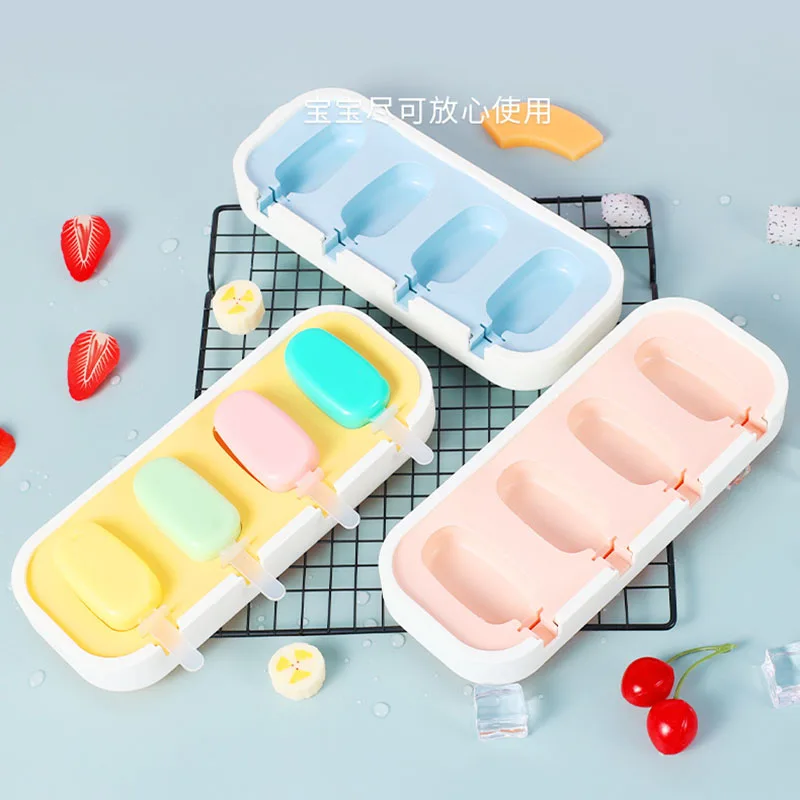 

Silicone Cartoon Mold DIY Homemade Ice Cream Pudding Popsicle Box Cheese Sticks Food Grade Mold Kitchen Ice Cube Maker