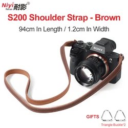 Retro Leather Camera Shoulder and Wrist Strap for DSLR and Mirrorless Cameras (Style 6)