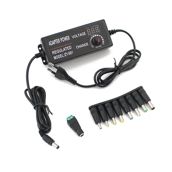 AC Adjustable Power Supply 3V-24V 3A AC DC with 9 Plug Connect Universal Adapter Adjustable AC TO DC 220V 110V TO 3V 24V 9W 72W
