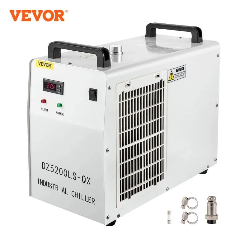 VEVOR CW5200 Pro Industrial Water Chiller for 130/150W CO2 Engraver Cutting Machine CNC Glass Laser Tube 6L Cooling Tank 1400W industrial water chiller