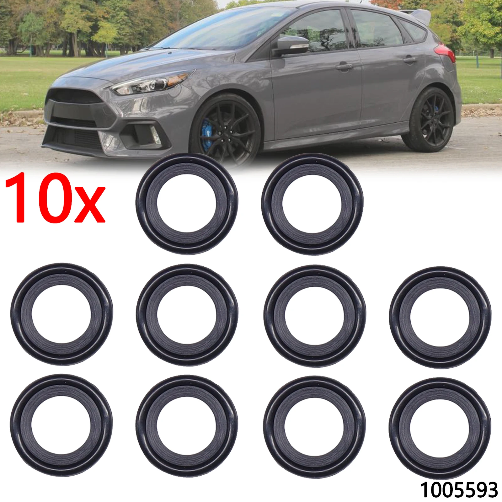 Set of 10 Oil Drain Plug Gaskets 1005593 For Ford Mazda Volvo Jaguar
