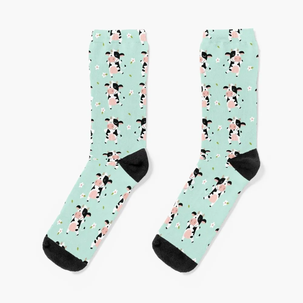 Awesome Cow Socks hip hop cotton socks professional running socks retro Mens Socks Women's