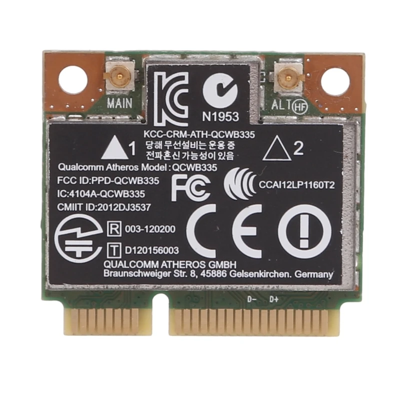 

Беспроводная карта 802.11bgn BT4.0 Half MINI PCIE WIFI для HPAtheros QCWB335 P9JB
