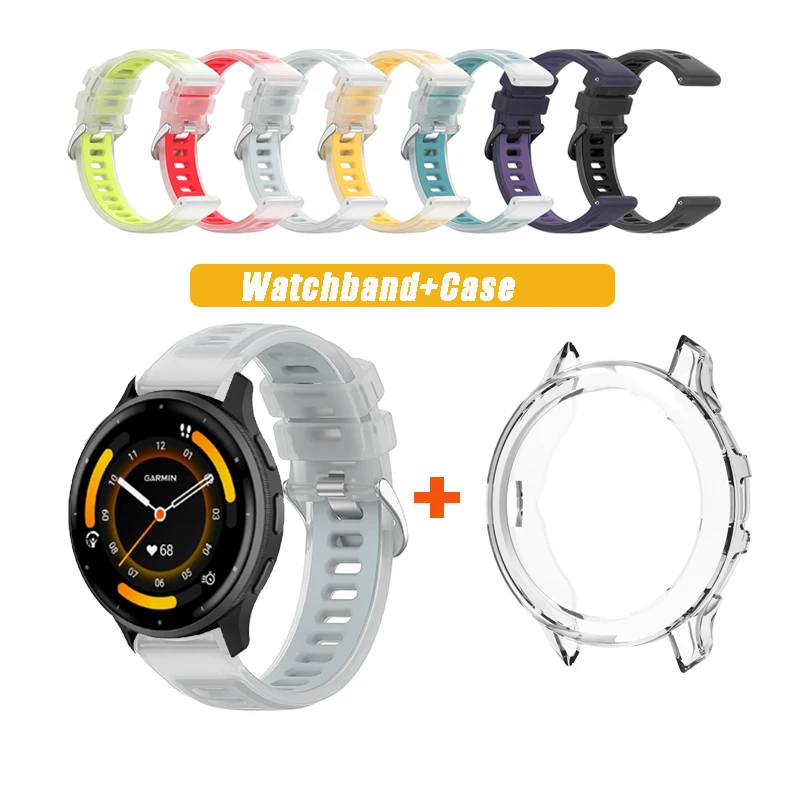 Versatile Silicone Strap with Transparent Protective Case