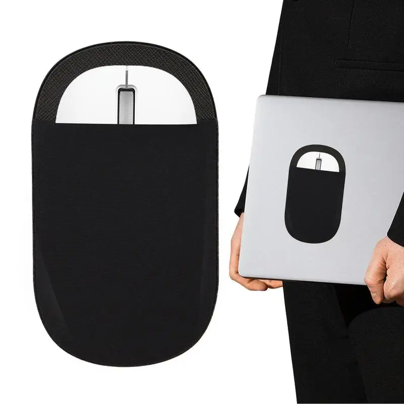 Paquete De 3 Bolsas Universales Para Mouse Adhesivas, Soporte Delgado Para Mouse Mágico, Con Adhesivo Reutilizable, Sin Residuos De Pegamento, Compatible Con Computadora, Laptop, Oficina, Hogar (gris