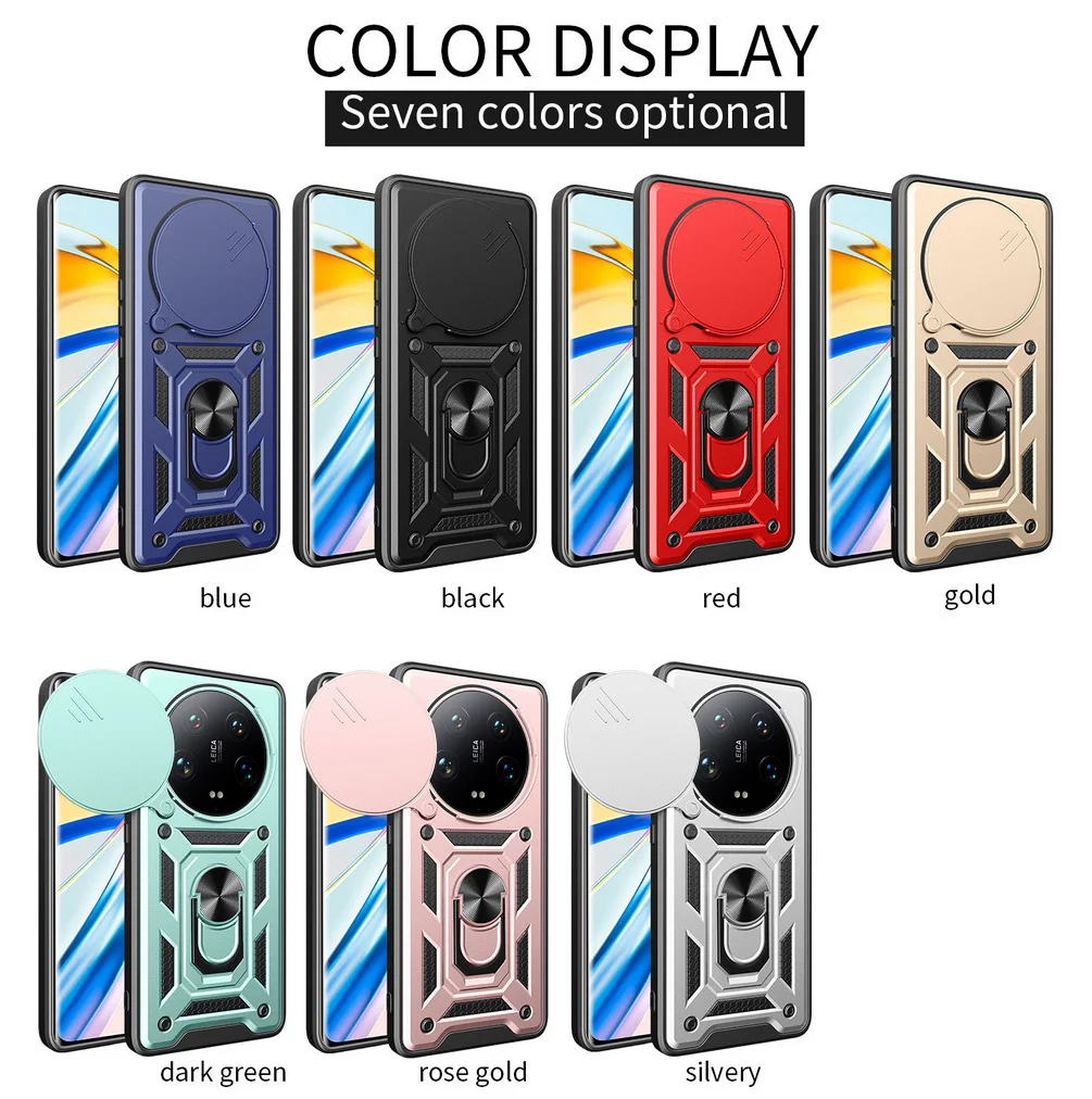 Enhanced Armor Hybrid Ring Back Cover with Camera Protection