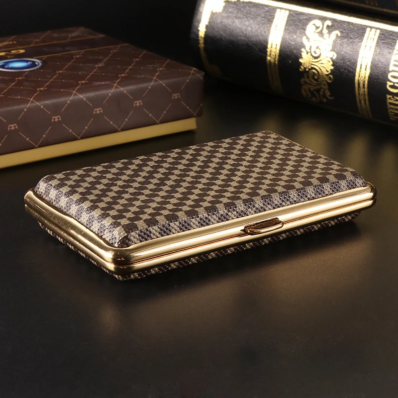 20Pcs Retro Lengthened Thin Cigarette Case Leather Material Split Wear-resistant Anti-Pressure Cigarette Accessories