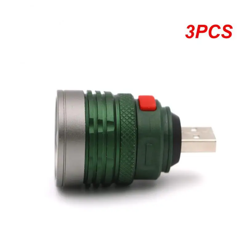 

3 шт., портативный USB-фонарик, 3 режима