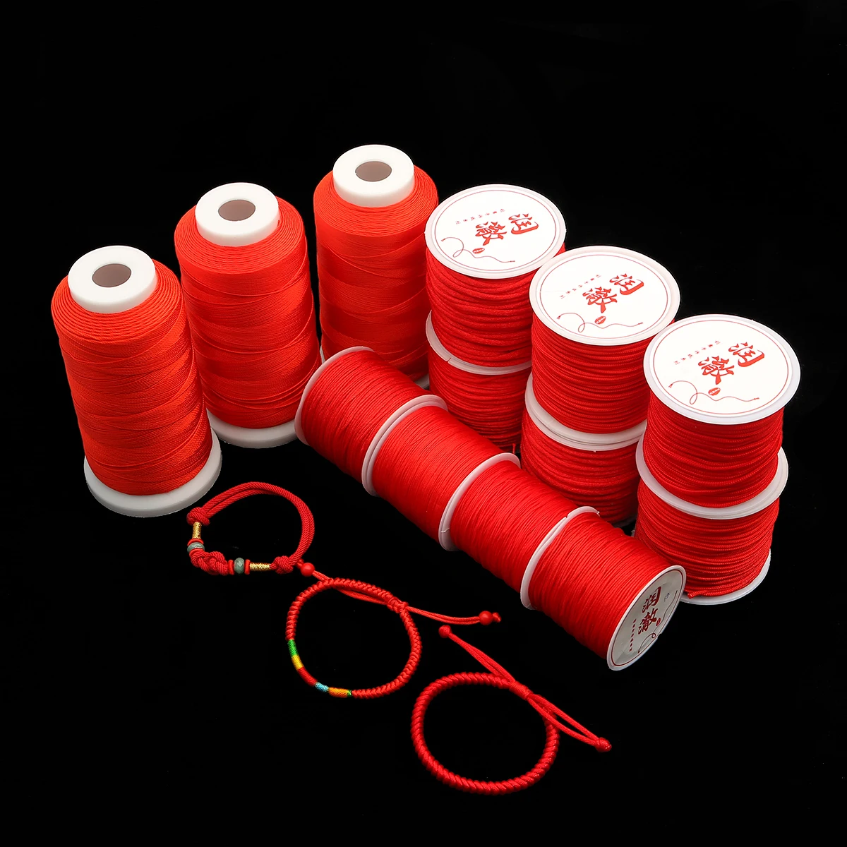 0.4-2.5mm Nylon Cord Thread Chinese Knot Rattail Satin Macrame Cord Bracelet Braided String Beading Thread Handmade Gifts nylon cord macrame cord satin cord