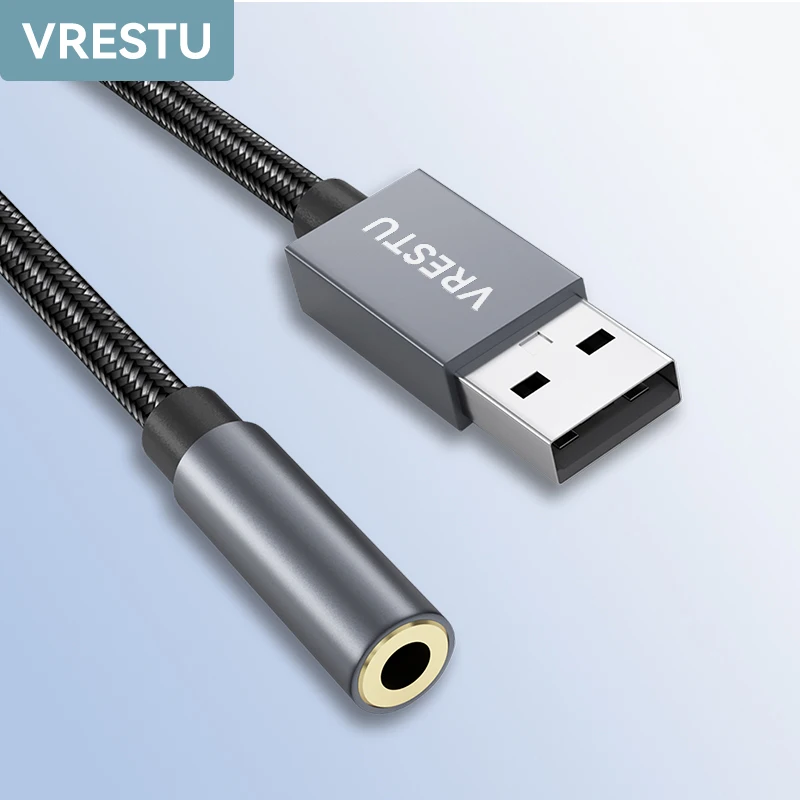 

USB to 3.5mm Jack USB External Sound Card 2 in 1 Adapter 3 5mm Interface for EarPods Earphone Computer PC Laptop PS5 Audio Card