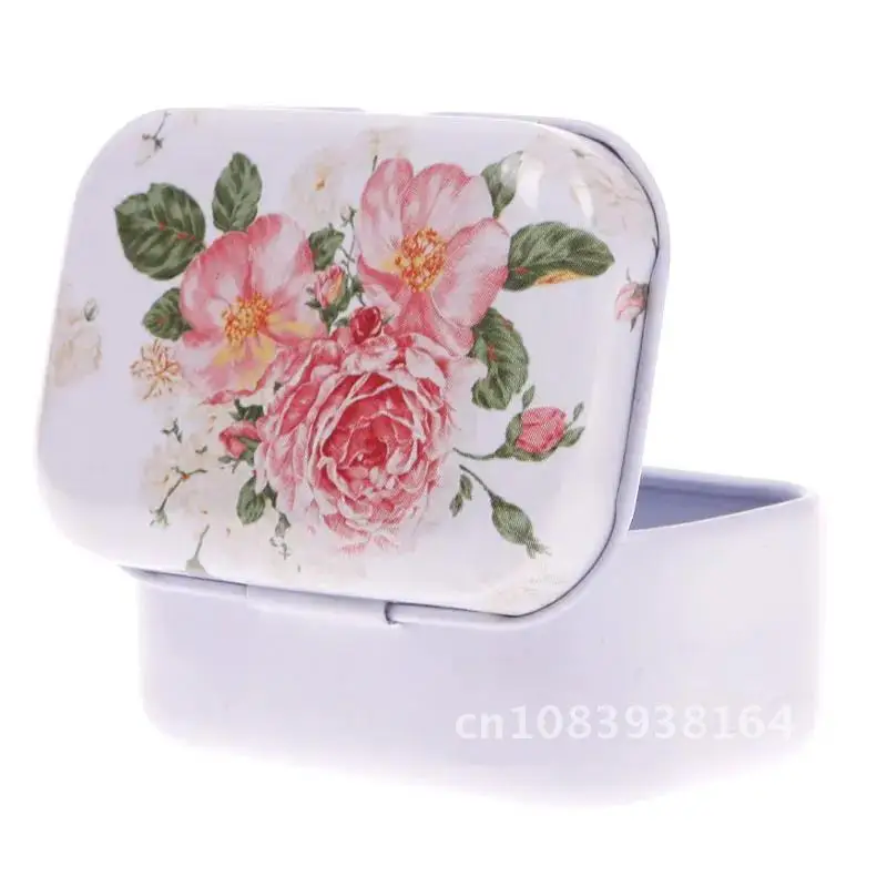 

Cute Mini Size Metal Storage Box Tin Jewelry Storage Box Small Iron Box Zakka Girl Favor Lovely Household 1Pc